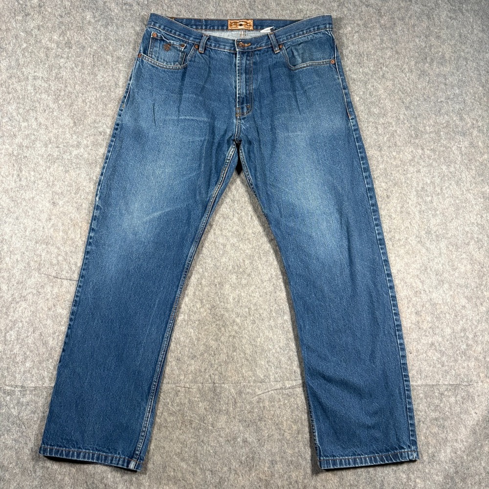 Rodawear Men's Jeans Size 36 Blue Medium‎ Wash High Rise Straight Leg Casual